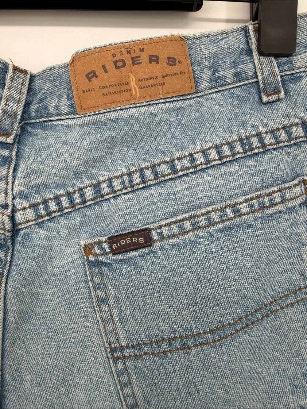 Vintage 90s Riders Denim Shorts Womens 14 High Rise Mom Jean Shorts